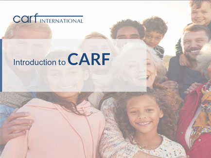Title screen of the Introduction to CARF course