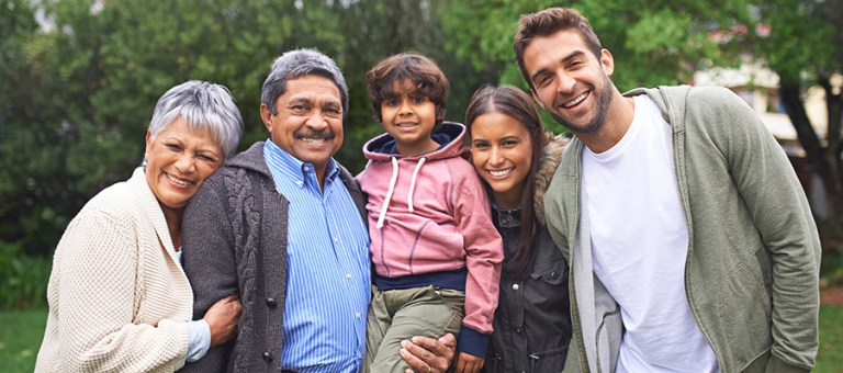 Multi-generational family photo